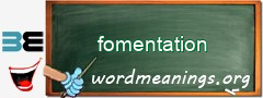 WordMeaning blackboard for fomentation